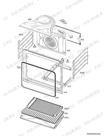 Схема №1 BE5003021M с изображением Субмодуль для электропечи Aeg 973944185929009