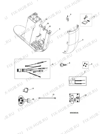 Схема №1 CMMSQBW0 (F093828) с изображением Обшивка для электрокофеварки Indesit C00385282