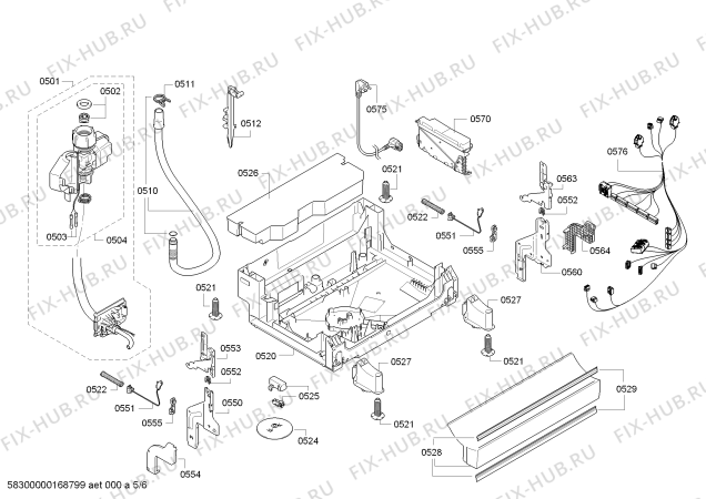 Схема №2 SMS50L02II Mediterranea с изображением Панель управления для посудомойки Bosch 00744461
