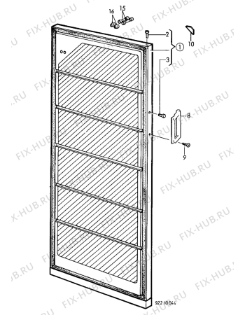 Взрыв-схема холодильника Castor CM290F - Схема узла Door 003