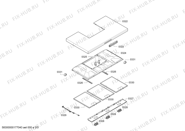 Взрыв-схема вытяжки Siemens LC98BA552B Siemens - Схема узла 03