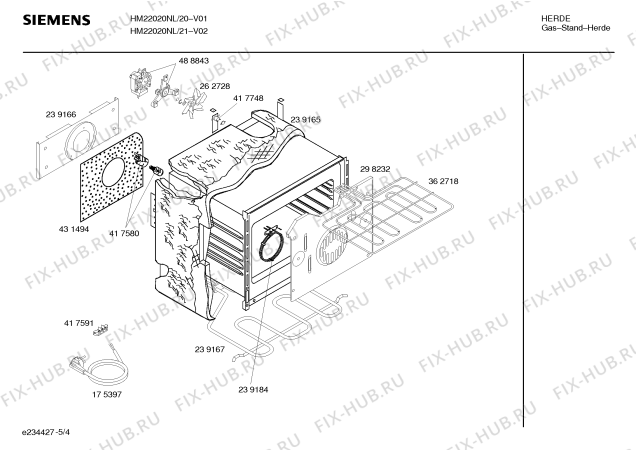 Схема №2 HM22020NL Siemens с изображением Инструкция по эксплуатации для плиты (духовки) Siemens 00583665