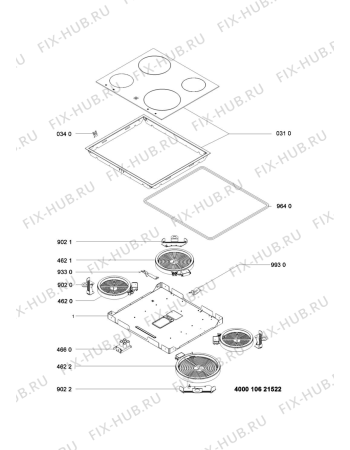 Схема №1 PCTHR6040NE (F104029) с изображением Втулка для плиты (духовки) Indesit C00504585