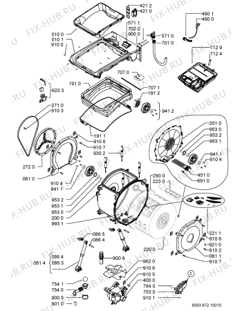 Схема №1 AWE 8730 с изображением Декоративная панель для стиралки Whirlpool 480111104294