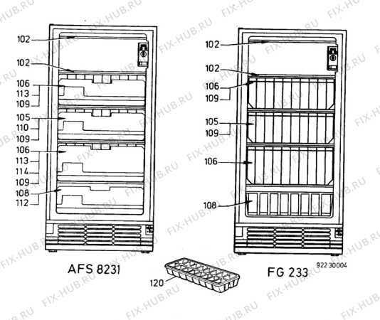 Взрыв-схема холодильника Unknown FG233 - Схема узла C10 Interior