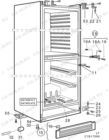 Взрыв-схема холодильника Zanussi ZK19/15 - Схема узла C10 Cabinet