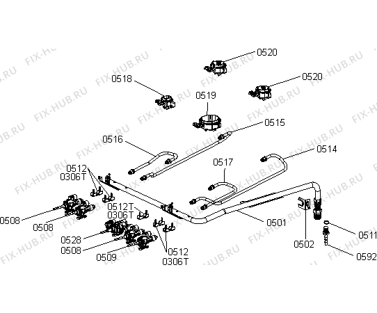 Взрыв-схема плиты (духовки) Gorenje GN5112WJ-B (728724, FG513L-JUA9B) - Схема узла 07