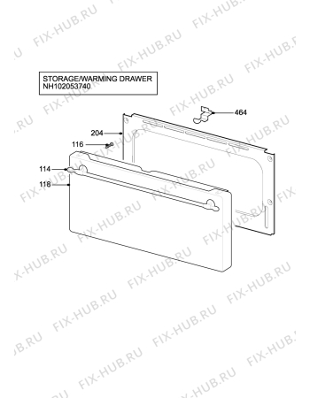 Взрыв-схема плиты (духовки) Parkinson Cowan L55V1WN - Схема узла H10 Storage/Warming