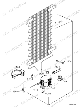 Взрыв-схема холодильника Kuppersbusch IKE248-5 - Схема узла Cooling system 017