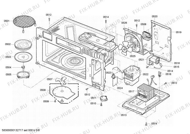 Схема №1 HMV8050 с изображением Винт для плиты (духовки) Bosch 00617115