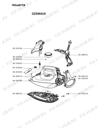 Схема №1 DW8151U5 с изображением Электропитание для электроутюга Rowenta RS-DW0201