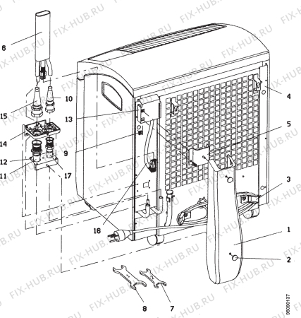 Взрыв-схема кондиционера Electrolux EBM1200QC - Схема узла Section 8