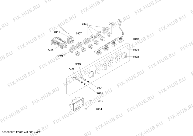 Взрыв-схема плиты (духовки) Bosch HSW745020E - Схема узла 04