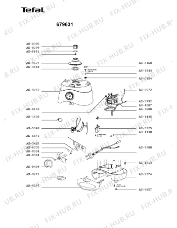Взрыв-схема блендера (миксера) Tefal 679631 - Схема узла QP002652.2P2