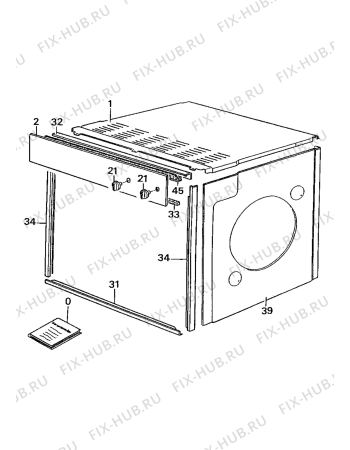 Взрыв-схема плиты (духовки) Electrolux CO1060S1 - Схема узла Housing 001