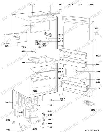 Схема №1 ARG 860/A++/1 с изображением Микротермостат для холодильной камеры Whirlpool 481010657784