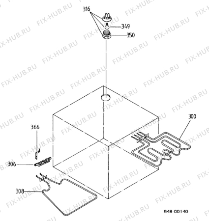 Взрыв-схема плиты (духовки) Juno Pionier (N Jp) KMHE31.1WS - Схема узла Functional parts