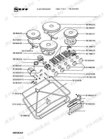 Схема №1 195304855 1394.11S с изображением Крышка для плиты (духовки) Bosch 00083057