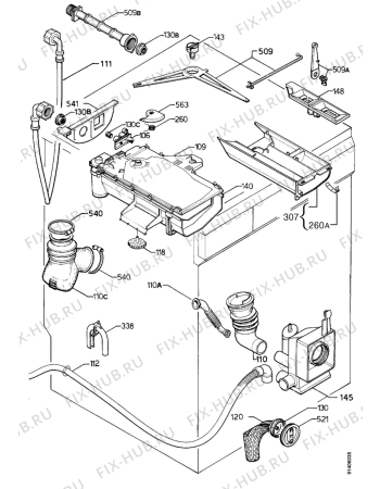 Взрыв-схема стиральной машины Zanussi WDS1183W - Схема узла Hydraulic System 272