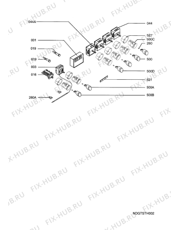 Взрыв-схема плиты (духовки) Aeg Electrolux 41056VI-MN - Схема узла Functional parts 267