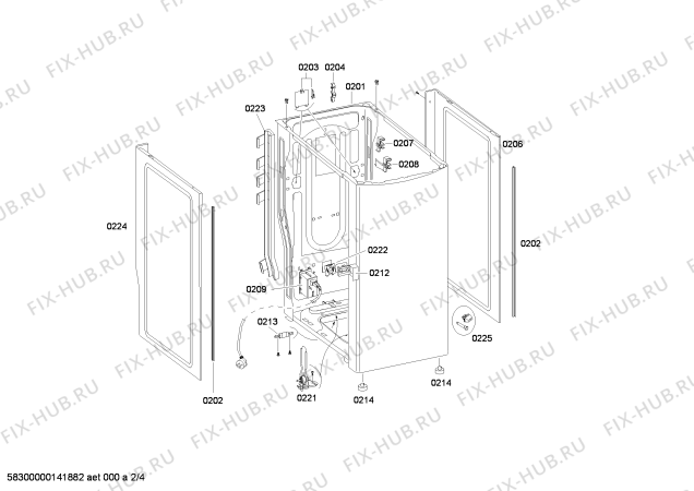 Взрыв-схема стиральной машины Bosch WOR12122IT - Схема узла 02