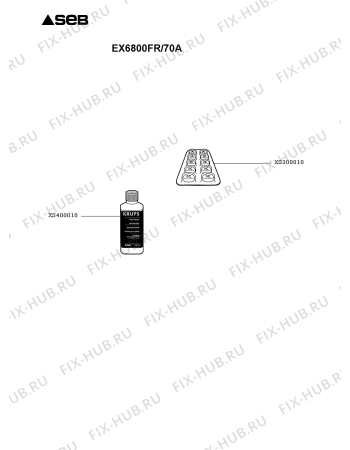 Взрыв-схема кофеварки (кофемашины) Seb EX6800FR/70A - Схема узла 7P003251.5P4