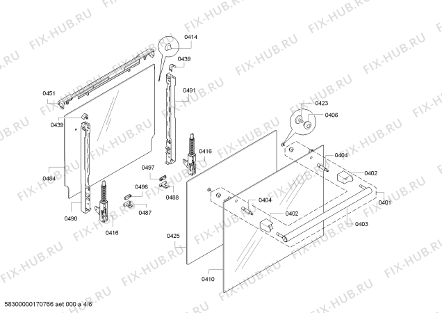 Взрыв-схема плиты (духовки) Bosch HBA23B263 - Схема узла 04