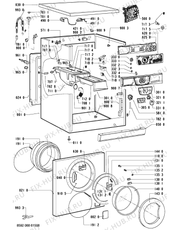 Схема №1 AWO 9750/1 с изображением Микропереключатель для стиралки Whirlpool 481228210127