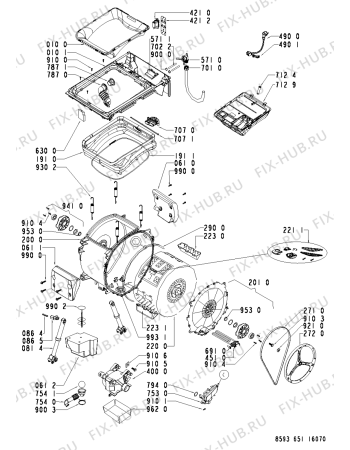 Схема №1 AWE 6517 с изображением Блок управления для стиральной машины Whirlpool 481221470817