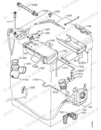 Взрыв-схема стиральной машины Privileg 056210 6 - Схема узла Hydraulic System 272