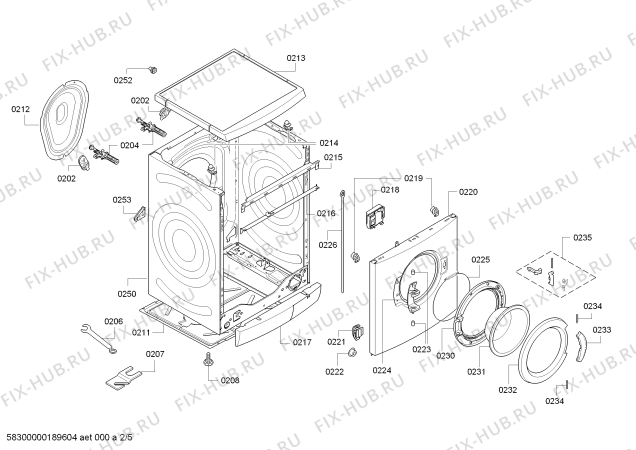 Схема №1 WAE24262GB с изображением Инструкция по эксплуатации для стиральной машины Bosch 18022071