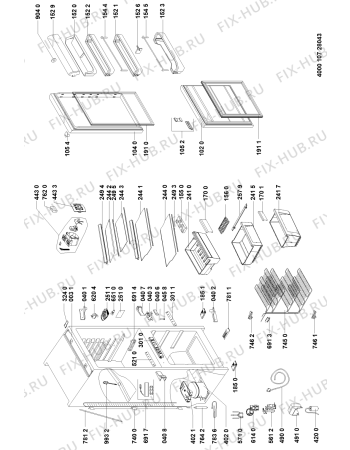 Схема №1 KGI 1181/A+ с изображением Дверца для холодильной камеры Whirlpool 481010710777