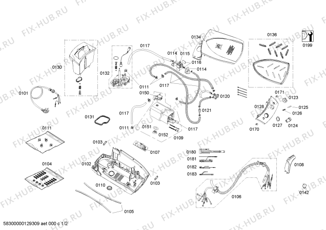 Схема №1 TS25350 slider SL25 с изображением Кабель для электроутюга Siemens 00615808