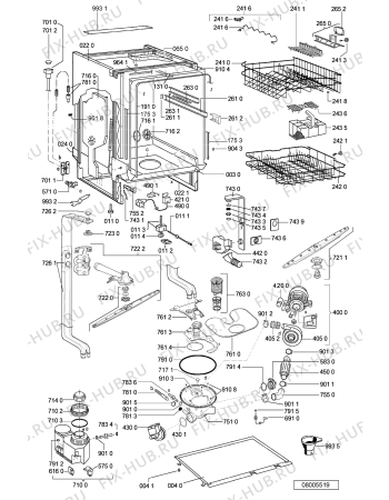 Схема №1 GSFH 1541 WS с изображением Обшивка для посудомоечной машины Whirlpool 481245373015