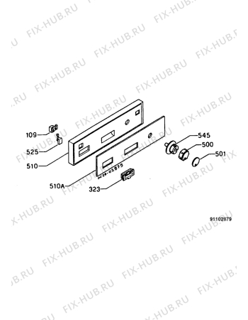 Взрыв-схема посудомоечной машины Zanussi ID4104B - Схема узла Command panel 037