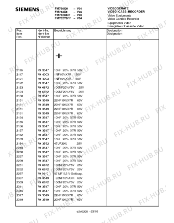 Схема №9 FM762Y6FF с изображением Инструкция по эксплуатации для жк-телевизора Siemens 00531333