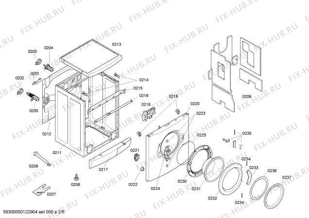 Схема №2 WM16E490 с изображением Силовой модуль для стиралки Siemens 00664480