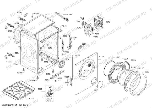 Схема №3 WAN282U3AT с изображением Силовой модуль запрограммированный для стиралки Bosch 11023905