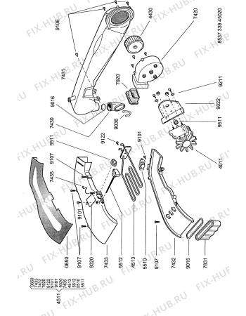 Схема №3 AWG 339/2 с изображением Проводка для стиралки Whirlpool 481232178094