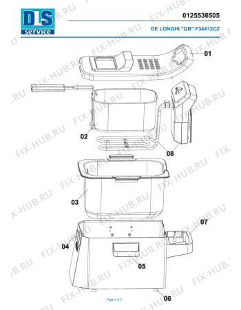 Схема №1 PremiumFry F34412CZ с изображением Обшивка для электротостера DELONGHI LN1215