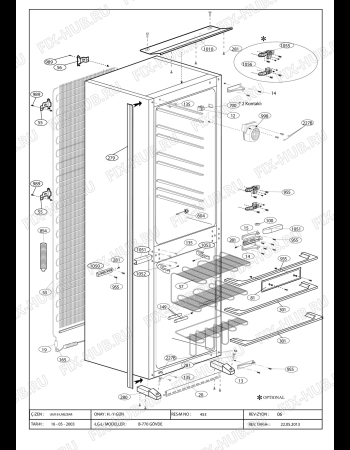 Взрыв-схема холодильника Beko CBI7702 (6012431179) - CABINET B770_B772