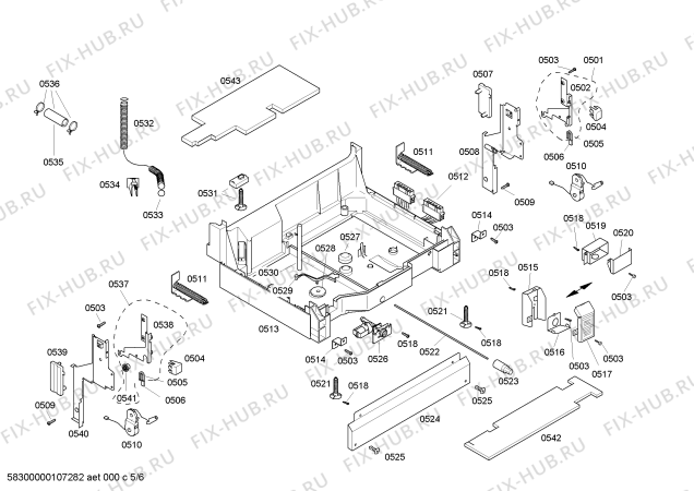 Взрыв-схема посудомоечной машины Bosch SHU53A02UC Bosch - Схема узла 05