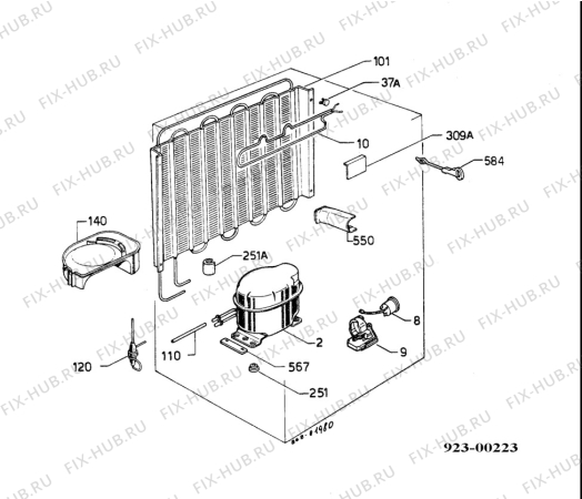 Взрыв-схема холодильника Juno JKF2301 - Схема узла Functional parts