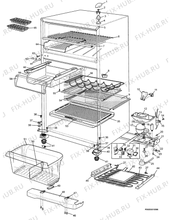 Взрыв-схема холодильника Zanussi Electrolux ZTX410W - Схема узла Section 4