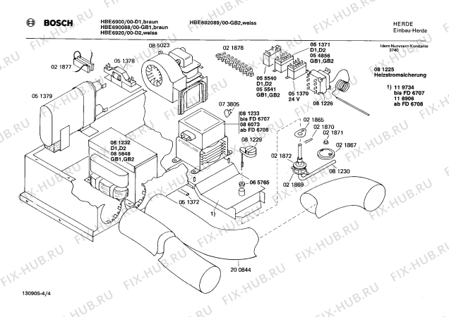 Взрыв-схема плиты (духовки) Bosch HBE690088 - Схема узла 04