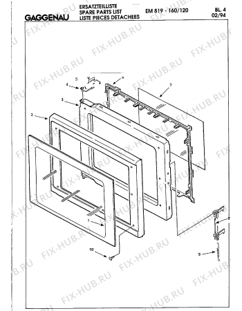 Схема №4 EM810160 с изображением Кронштейн для микроволновки Bosch 00323449