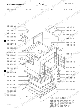 Взрыв-схема плиты (духовки) Aeg 520V-W N/SF - Схема узла Section2