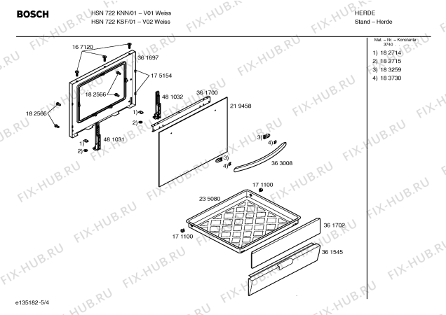 Схема №3 HSN722KNN с изображением Инструкция по эксплуатации для духового шкафа Bosch 00587898