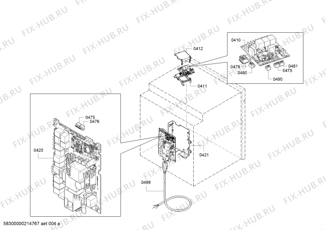 Взрыв-схема плиты (духовки) Bosch HRG635BS1B - Схема узла 04