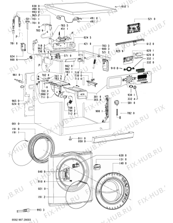 Схема №2 AWOE AS 9769 с изображением Модуль (плата) для стиралки Whirlpool 480111104374